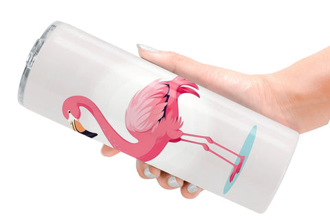 Tumbler Pink Flamingo Valentine Sublimation artnoy 
