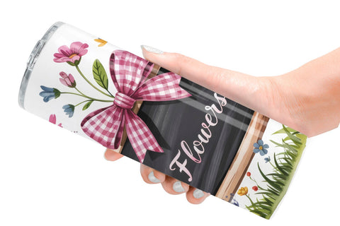 Tumbler Pink Gingham Summer Sublimation artnoy 