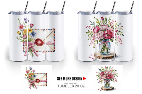 Tumbler Pink Gingham Summer Sublimation artnoy 