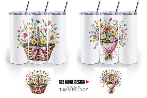 Tumbler Pink Gingham Summer Sublimation artnoy 