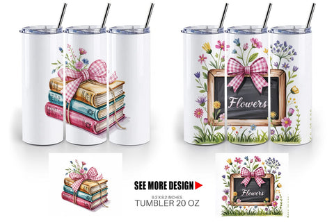 Tumbler Pink Gingham Summer Sublimation artnoy 