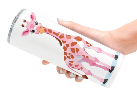 Tumbler Pink Giraffe Valentine Sublimation artnoy 