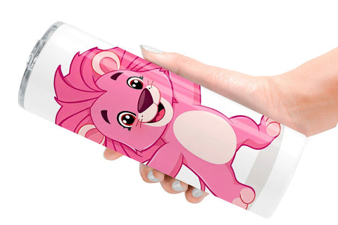 Tumbler Pink Lion Valentine Sublimation artnoy 