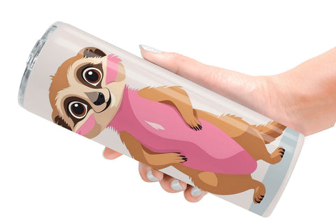 Tumbler Pink Meerkat Valentine Sublimation artnoy 