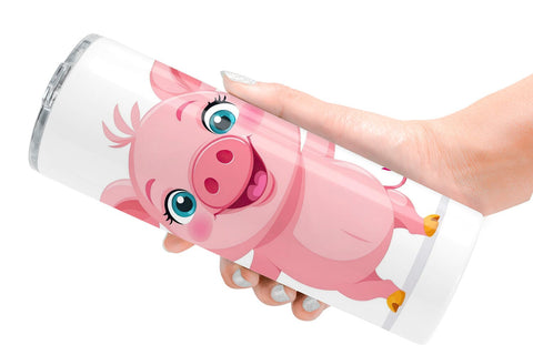 Tumbler Pink Pig Valentine Sublimation artnoy 