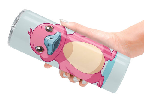 Tumbler Pink Platypus Valentine Sublimation artnoy 