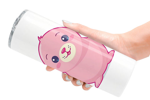 Tumbler Pink Seal Valentine Sublimation artnoy 