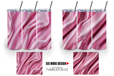 Tumbler Pink Silk Pattern Sublimation artnoy 