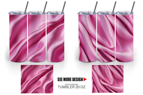 Tumbler Pink Silk Pattern Sublimation artnoy 