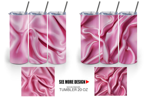 Tumbler Pink Silk Pattern Sublimation artnoy 