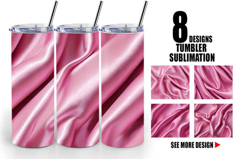 Tumbler Pink Silk Pattern Sublimation artnoy 