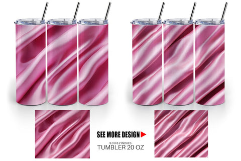 Tumbler Pink Silk Pattern Sublimation artnoy 