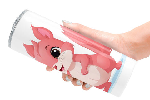 Tumbler Pink Squirrel Valentine Sublimation artnoy 