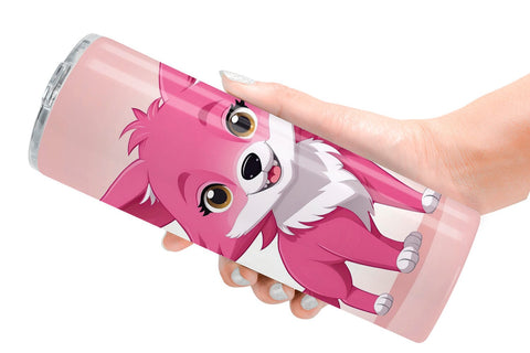 Tumbler Pink Wolf Valentine Sublimation artnoy 