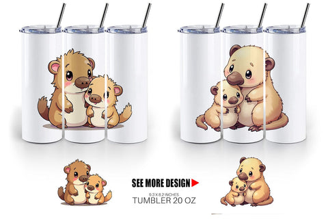 Tumbler Platypus Mother's Day Sublimation artnoy 