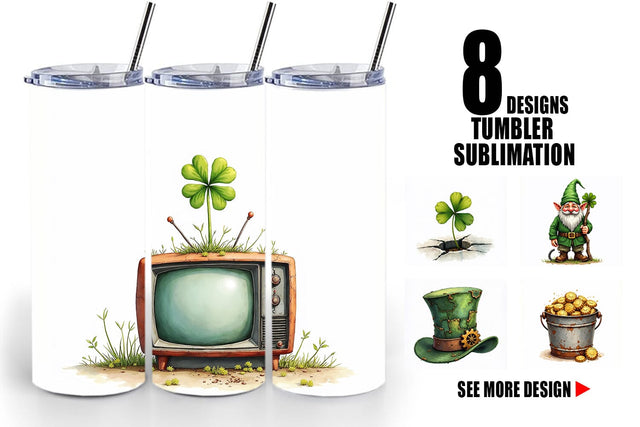 Tumbler Post-Apocalyptic Paddy Wasteland St. Patrick's Sublimation artnoy 