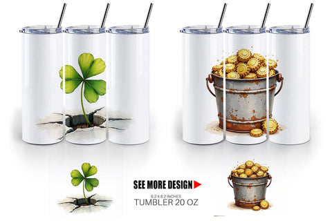 Tumbler Post-Apocalyptic Paddy Wasteland St. Patrick's Sublimation artnoy 