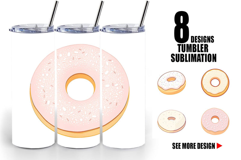 Tumbler Powdered Donut Sublimation artnoy 