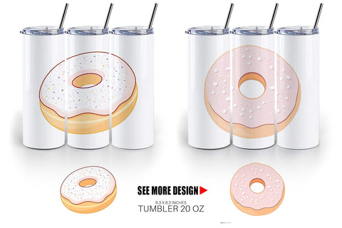 Tumbler Powdered Donut Sublimation artnoy 
