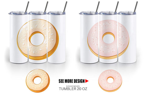 Tumbler Powdered Donut Sublimation artnoy 