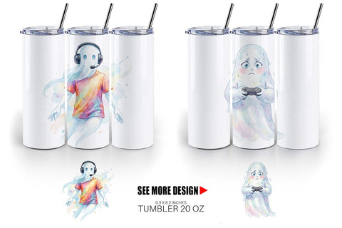 Tumbler Pro Esports Gamer Ghost Sublimation artnoy 