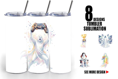 Tumbler Pro Esports Gamer Ghost Sublimation artnoy 