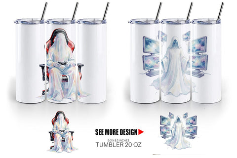 Tumbler Pro Esports Gamer Ghost Sublimation artnoy 