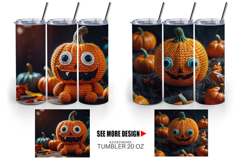 Tumbler Pumpkin Knitted Sublimation artnoy 