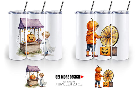 Tumbler Pumpkin Market Adventure Sublimation artnoy 