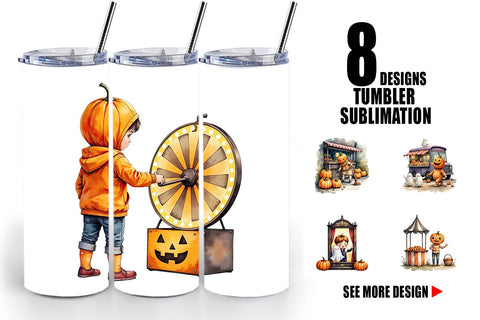 Tumbler Pumpkin Market Adventure Sublimation artnoy 