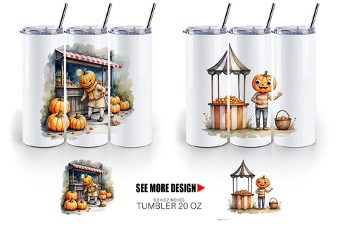Tumbler Pumpkin Market Adventure Sublimation artnoy 