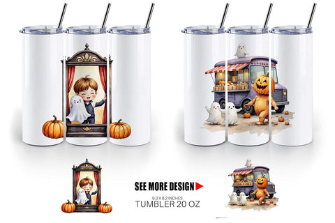 Tumbler Pumpkin Market Adventure Sublimation artnoy 