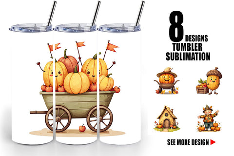 Tumbler Pumpkin Patch Pals Sublimation artnoy 