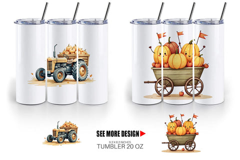 Tumbler Pumpkin Patch Pals Sublimation artnoy 