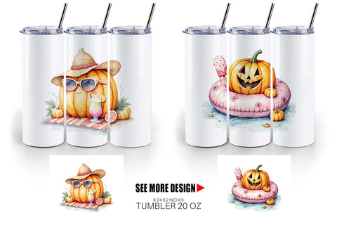 Tumbler Pumpkin Patch Summer Sublimation artnoy 
