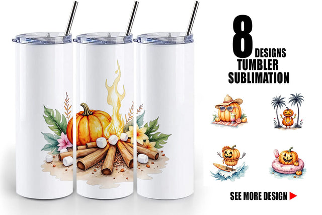 Tumbler Pumpkin Patch Summer Sublimation artnoy 