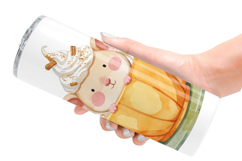 Tumbler Pumpkin Tea Animals Sublimation artnoy 
