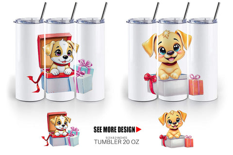 Tumbler Puppy Gift Sublimation artnoy 