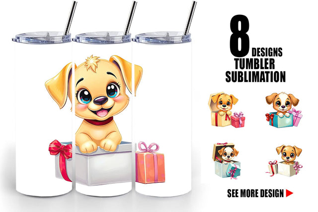 Tumbler Puppy Gift Sublimation artnoy 