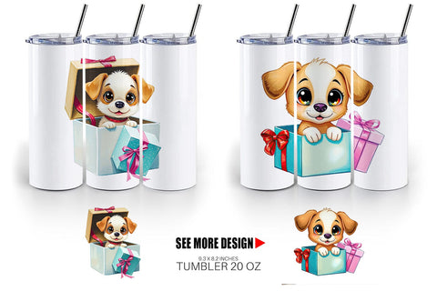 Tumbler Puppy Gift Sublimation artnoy 
