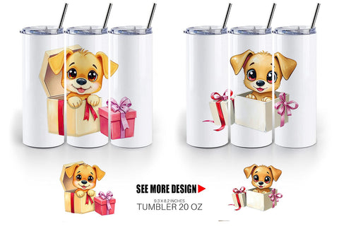Tumbler Puppy Gift Sublimation artnoy 
