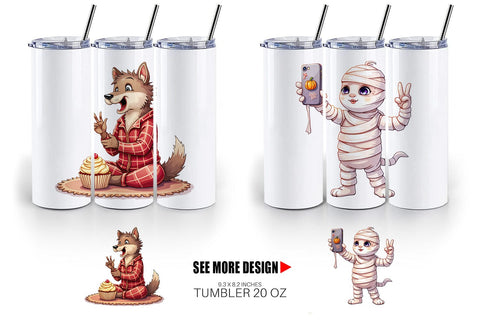 Tumbler Quirky Halloween Sublimation artnoy 