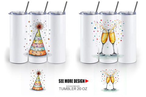 Tumbler Quirky New Year Sublimation artnoy 