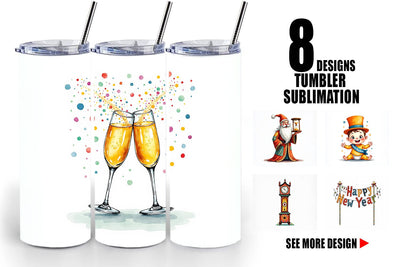 Tumbler Quirky New Year Sublimation artnoy 
