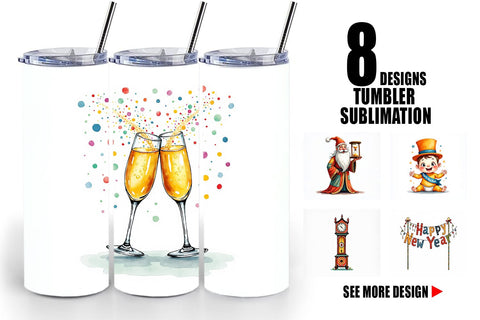 Tumbler Quirky New Year Sublimation artnoy 