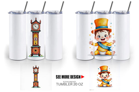 Tumbler Quirky New Year Sublimation artnoy 