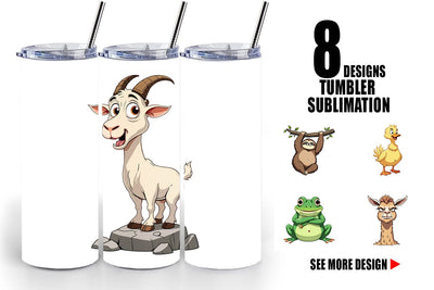 Tumbler Quirky Sarcastic Animals Sublimation artnoy 