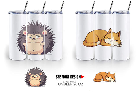 Tumbler Quirky Sarcastic Animals Sublimation artnoy 