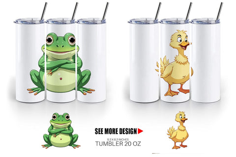 Tumbler Quirky Sarcastic Animals Sublimation artnoy 