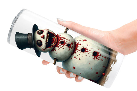 Tumbler Quirky Snowman Sublimation artnoy 